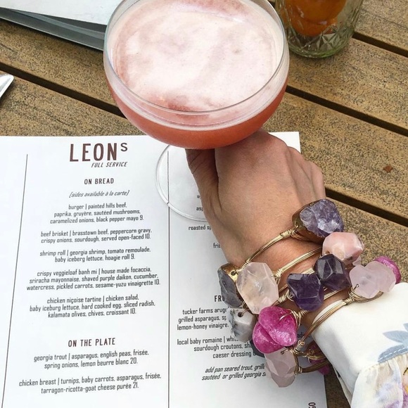 πLAST! Handmade Blush Gold Wire Wrapped Bangle - Picture 7 of 7